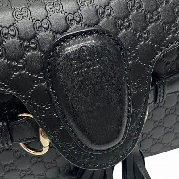 GUCCI Black Horsebit Shoulder Bag - Picture 5 of 9